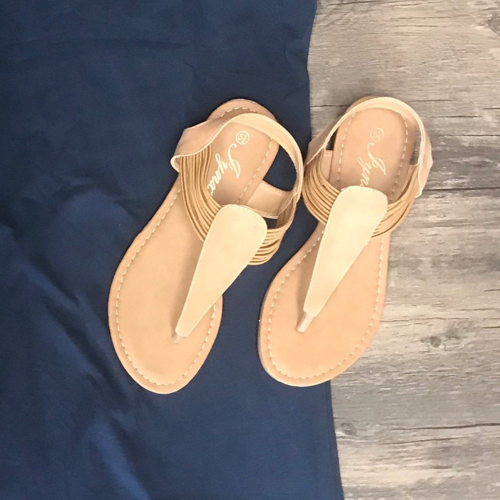 Camel sandals